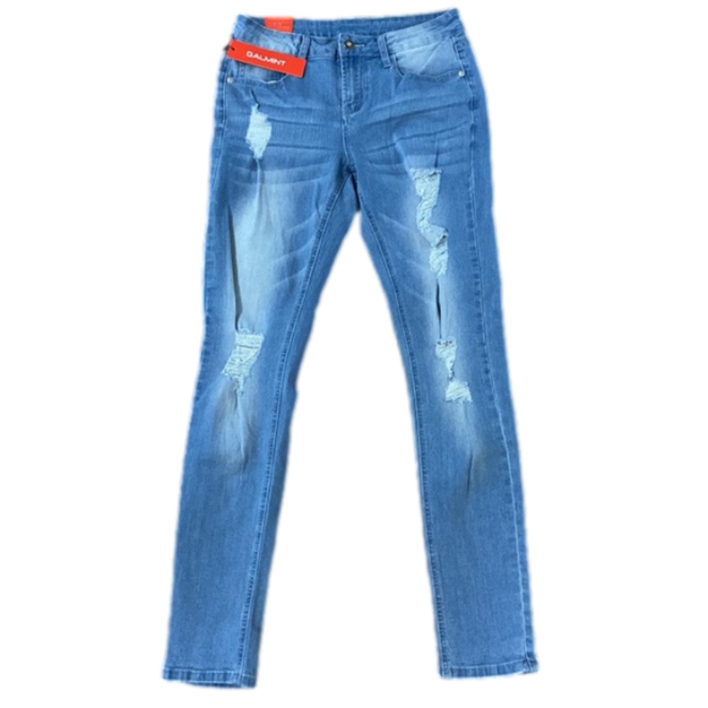 Galmint distressed skinny jeans light wash size 4 blue jeans